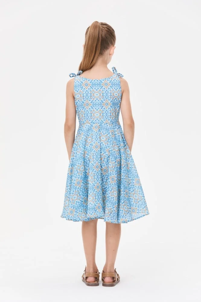 Tenda Printed Fit-and-Flare Dress