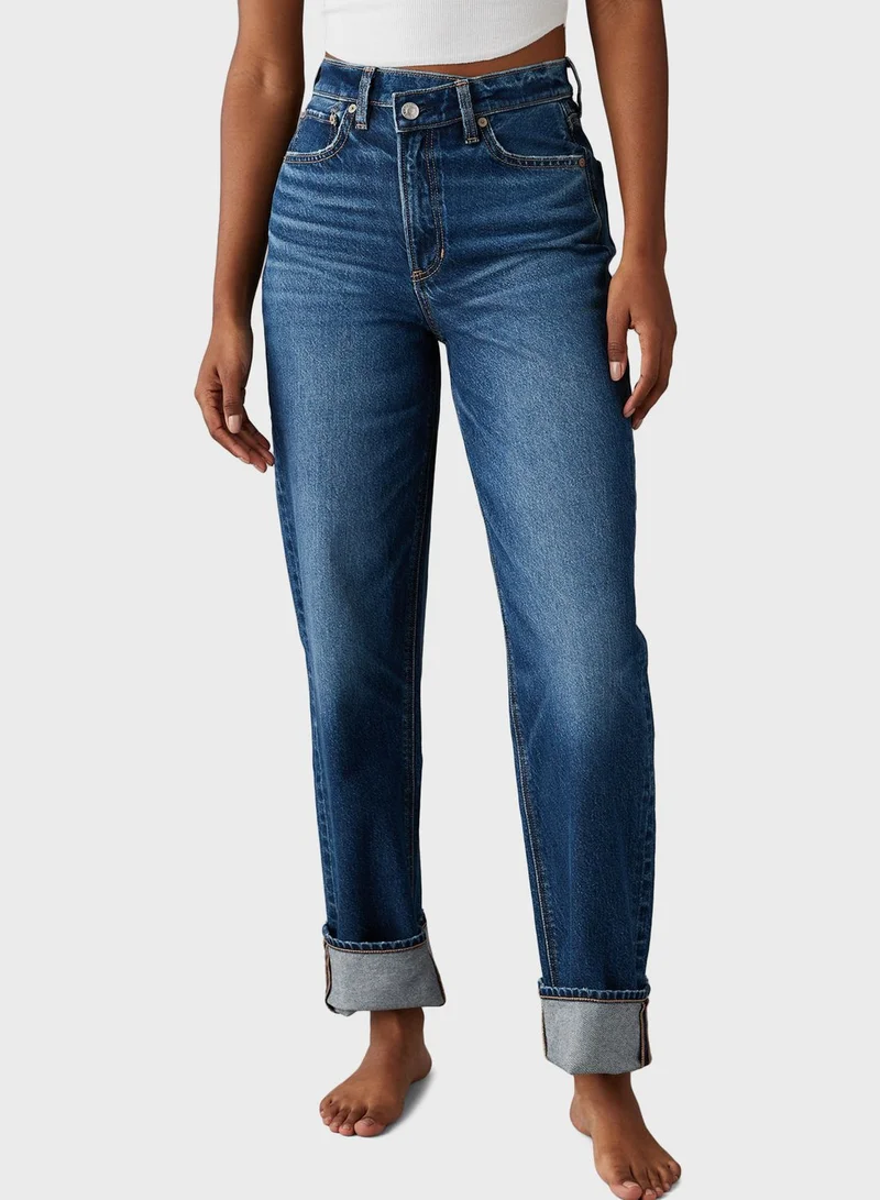 امريكان ايجل High Waist  Stright Jeans