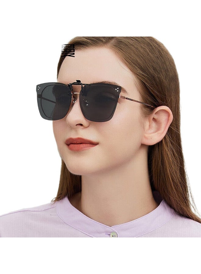 CAXMAN Sunglasses Clip For Women, Driving Polarized Myopia Sunglasses, Uv Protection Cx3014 S01-Polarized Gray Clip - Image 2