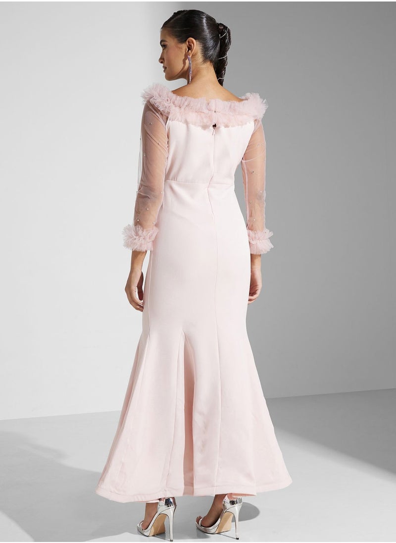 Golden Apple - Bardot Knitted Dress - Image 1