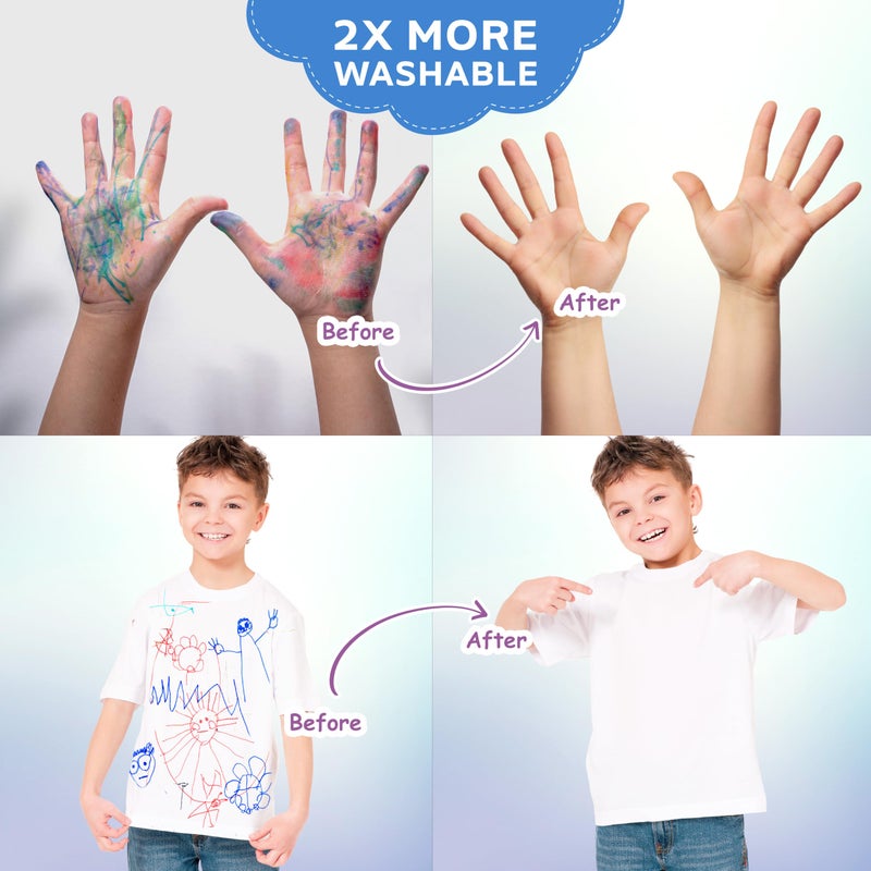 DOODLE HOG Washable Dot Markers for Toddlers 1-3 Years, 8 Colors Bingo Markers, Paint Marker for Kids Preschool, Non Toxic Arts and Crafts Supplies - Image 2