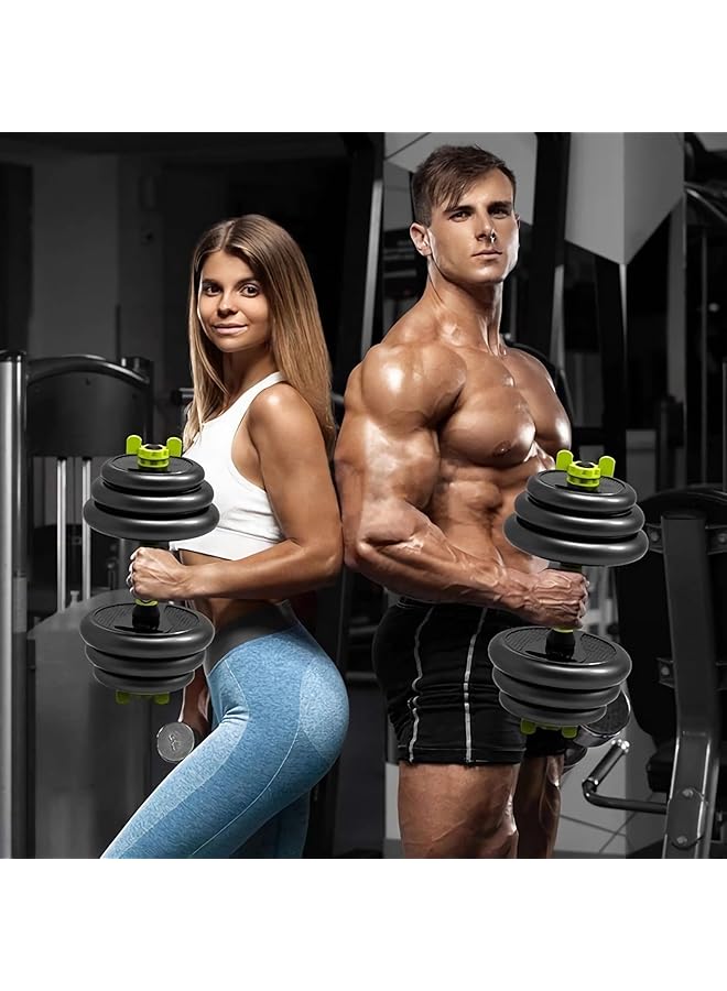 Rovyfota Dumbbells Barbell Set 30Kg With Connecting Rod 6 In1 Dumbbells Barbell Set With Kettlebells Adjustable Dumbbells Set Adjustable Lifting Training Set Body Workout For Men And Women - Image 3