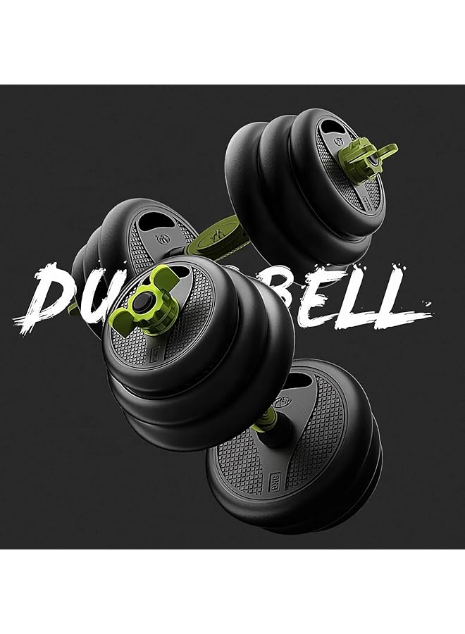 Rovyfota Dumbbells Barbell Set 30Kg With Connecting Rod 6 In1 Dumbbells Barbell Set With Kettlebells Adjustable Dumbbells Set Adjustable Lifting Training Set Body Workout For Men And Women - Image 2