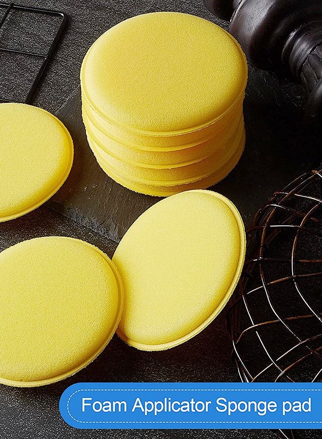 GROIC 24 Pcs 4” Wax Foam Applicator Pad, Round Sponge Cleaning Pads Pad Microfiber Detailing Car Polishing Waxing Sponge, Polyurethane - Image 3