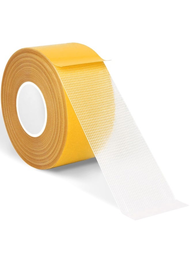 NajmStyle Thin Double Sided Rug Tape Heavy Duty,2" x 66 FT,Transparent Cloth Mounting Tape,Carpet Tape for Rug Fixed,Wall,mats and Woodworker, Super Sticky Cloth Tape,Residue Free - Image 1