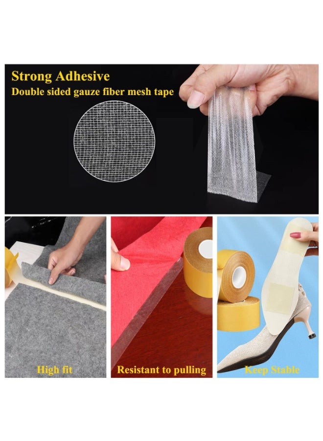NajmStyle Thin Double Sided Rug Tape Heavy Duty,2" x 66 FT,Transparent Cloth Mounting Tape,Carpet Tape for Rug Fixed,Wall,mats and Woodworker, Super Sticky Cloth Tape,Residue Free - Image 4