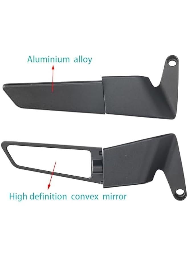 Motorcycle Mirrors Universal 10MM and 8MM Stealth Mirrors Motorcycle Wind Wing Side Mirrors Rotating Rear View Mirror Compatible with Duke 390 250 Yamaha MT-07 Kawasaki Z400 Z650 Z900 Z1000 etc - Image 5
