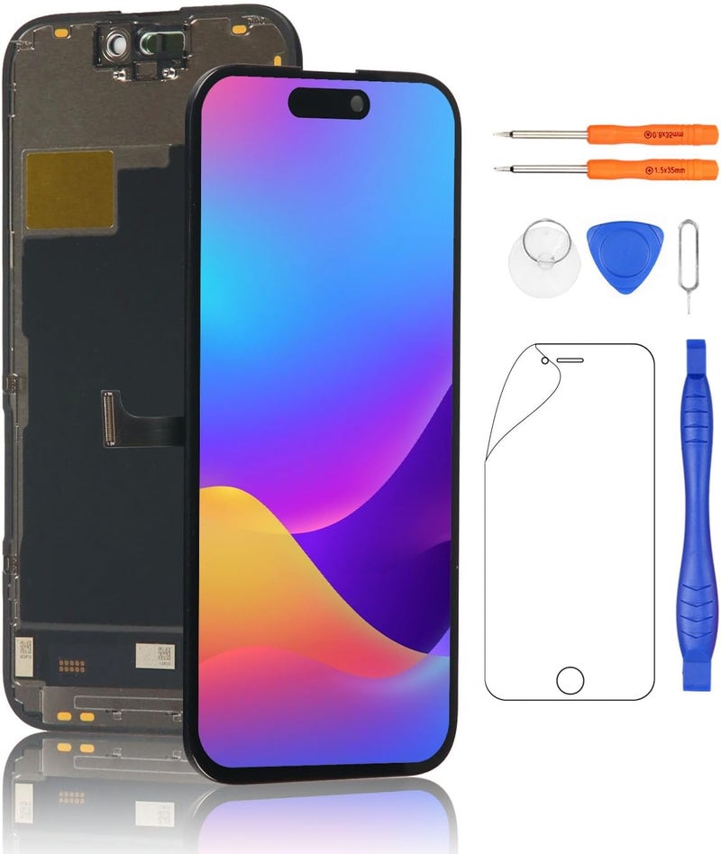 Yodoit for iPhone 15 Pro Screen Replacement Kit Full Assembly 6.1 inch,3D Touch LCD Display for A3102,A2848,A3101,A3104 Digitizer Screen and Repair Tools Kit. - Image 1