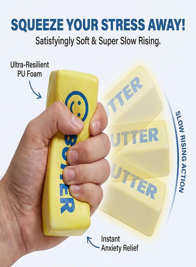 Dreamplay Butter Squishy Slow Rising Squeeze Toy, Soft PU Sensory Fidget Toys for Kids and Adults, Realistic Food Shaped Desk Decor and Party Favors - Image 2