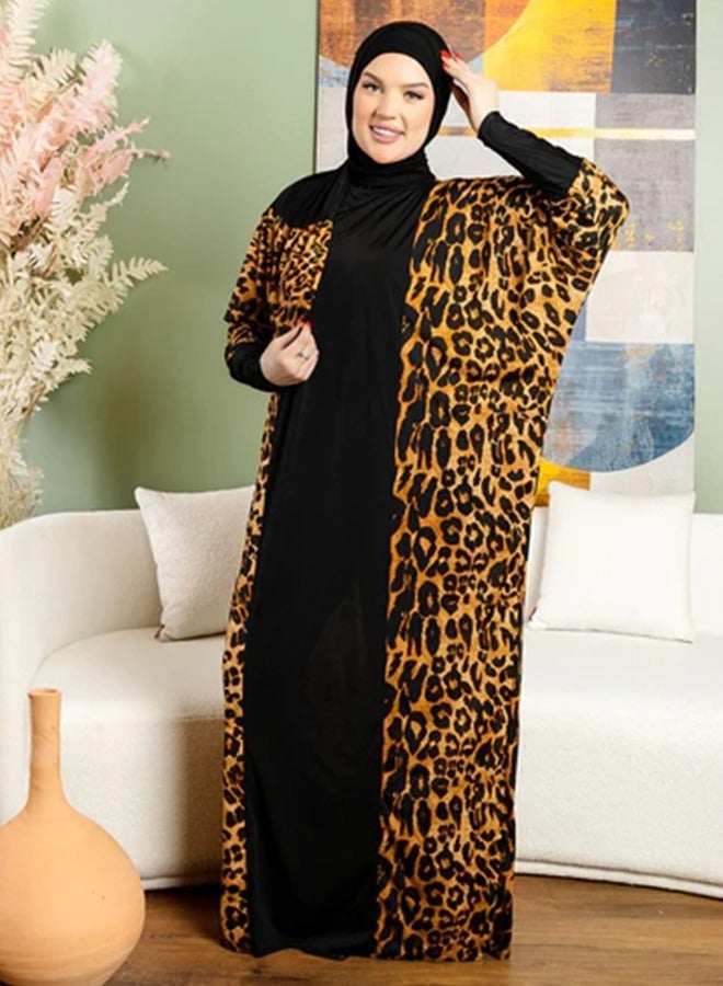 زمرد ثوب صلاة چيرسيه سعودي عملي مع غطاء الرأس من زمرد فاشون  - Image 4