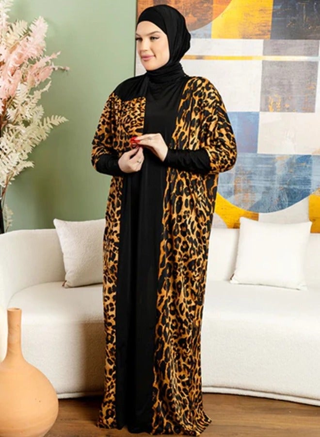 زمرد ثوب صلاة چيرسيه سعودي عملي مع غطاء الرأس من زمرد فاشون  - Image 5