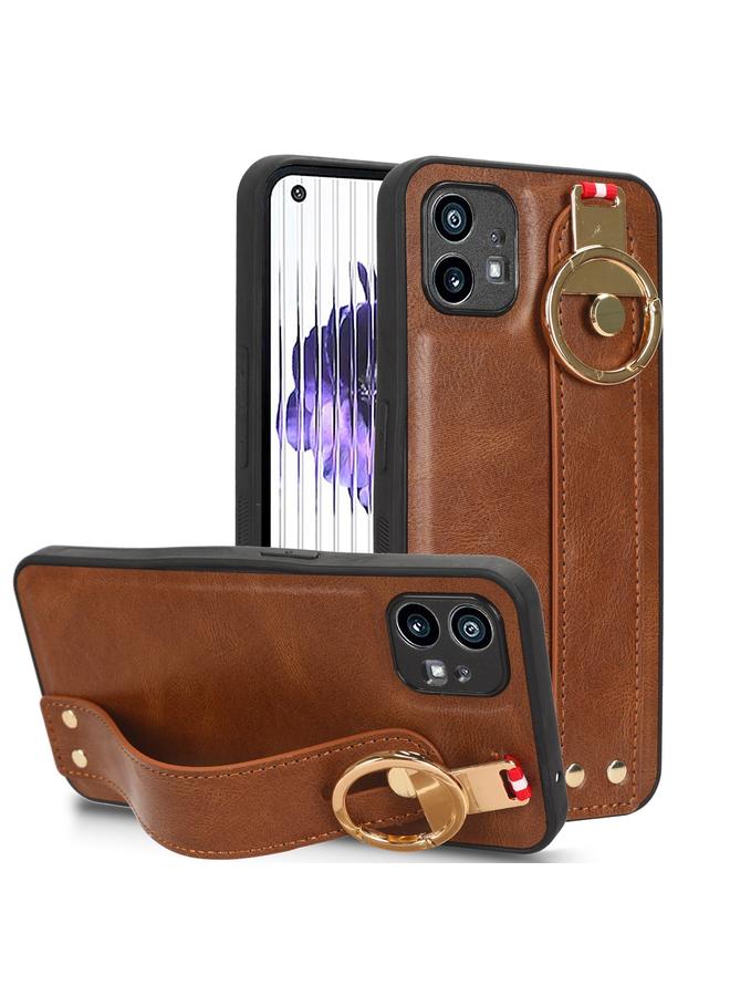 S-TOP Case For Nothing Phone 1 Wristband Leather Back Phone Case - Image 1