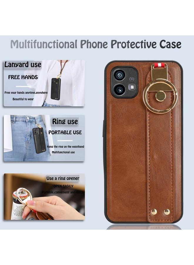 S-TOP Case For Nothing Phone 1 Wristband Leather Back Phone Case - Image 5
