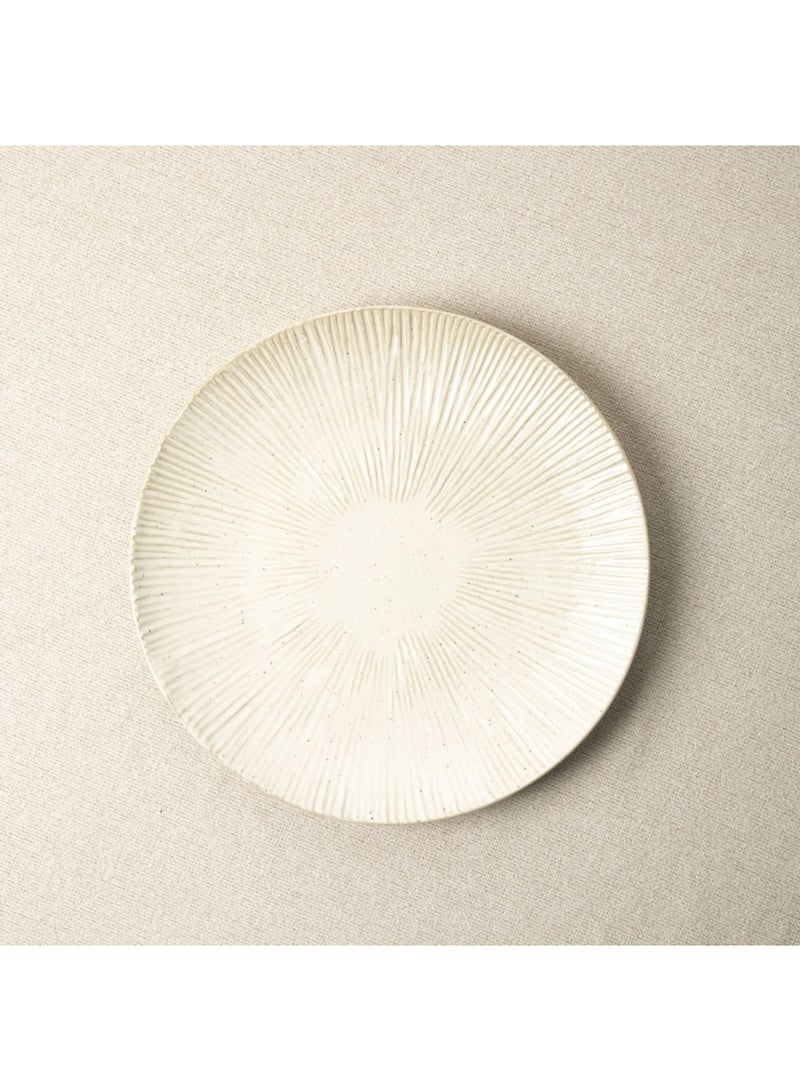 DANUBE HOME Youthful Bite Stoneware Dinner Plate – Durable Modern Dinnerware for Main Courses, Stylish Kitchen Plate for Everyday Dining, Home & Restaurant Use -L27XW3 Cm - Image 1