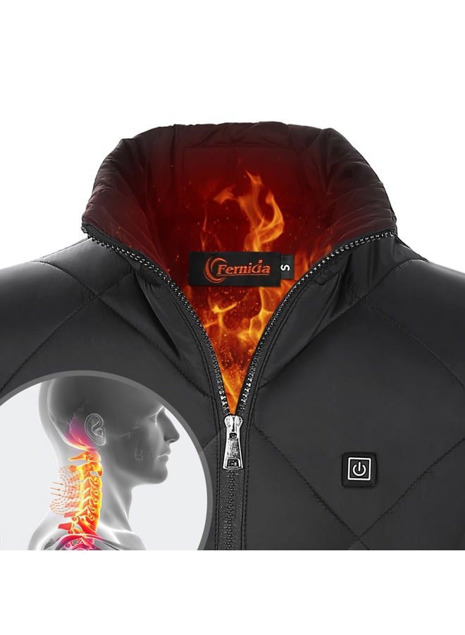 FERNIDA Heated Vest, 8 Heating Zones, Heating Vest for Men Women, Heated Warm Cold-Proof Electric Vest (Battery Not Included), XX-Large - Image 2