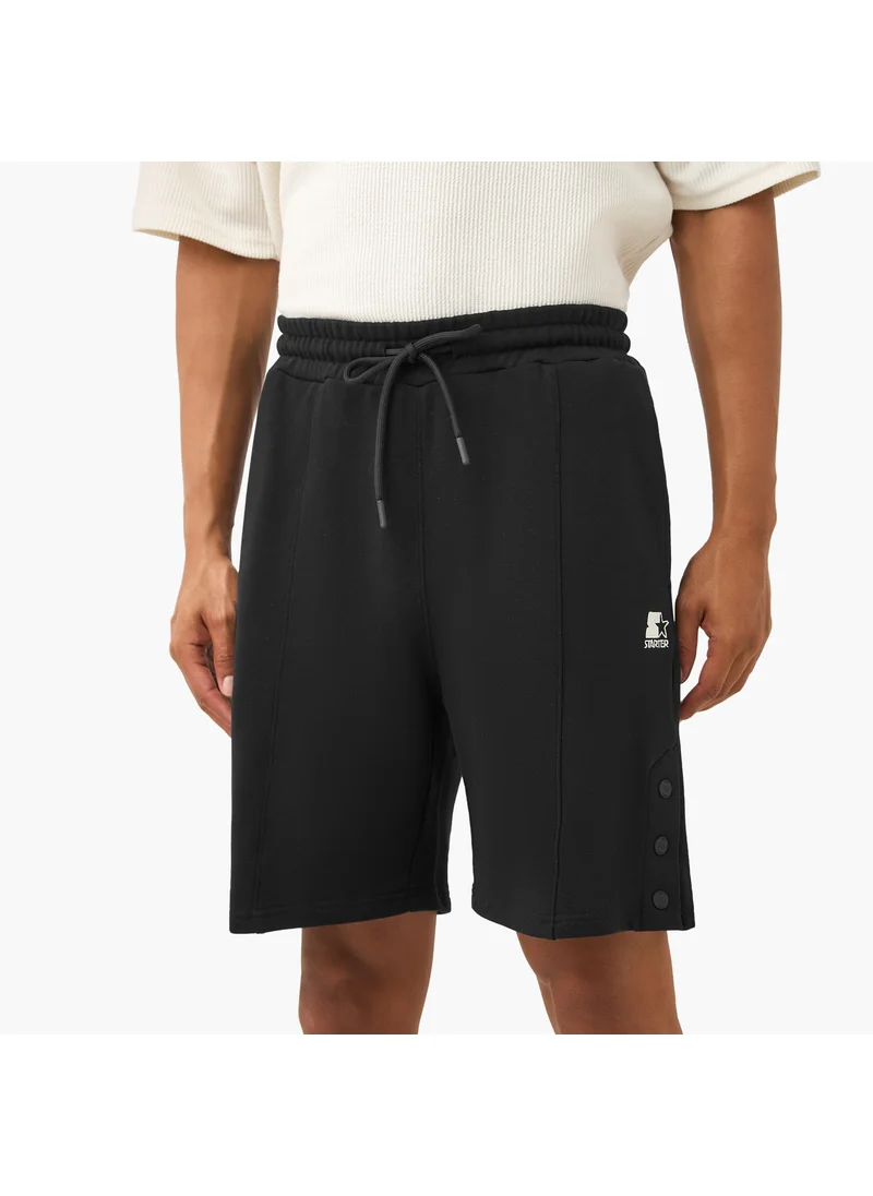 ستارتر Starter Button Detail Shorts with Drawstring Closure and Pockets