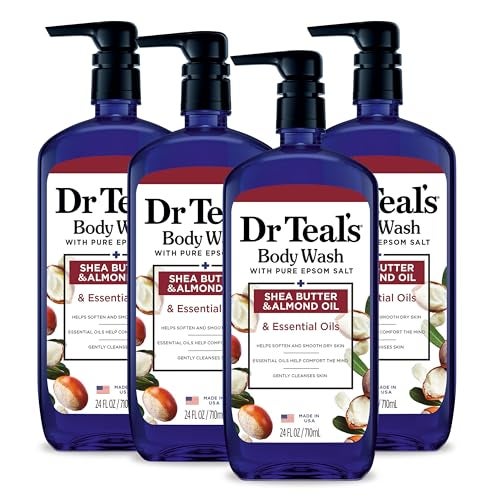 Dr Teal's Dr Teals Body Wash with Pure Epsom Salt with Shea Butter Almond Oil 24 fl oz Pack of 4 - Image 1