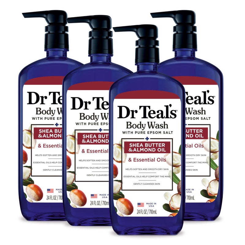 Dr Teal's Dr Teals Body Wash with Pure Epsom Salt with Shea Butter Almond Oil 24 fl oz Pack of 4 - Image 2