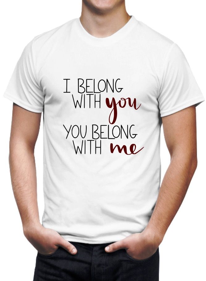 LOUD UNIVERSE Men’s Soft T Shirt Printed I Belong With You  - Image 2