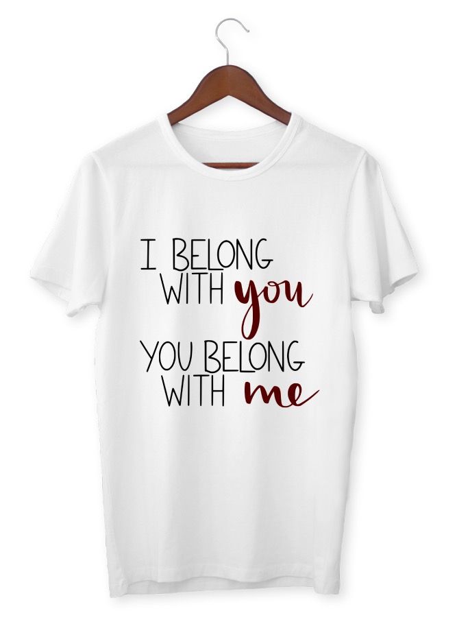 LOUD UNIVERSE Men’s Soft T Shirt Printed I Belong With You  - Image 1