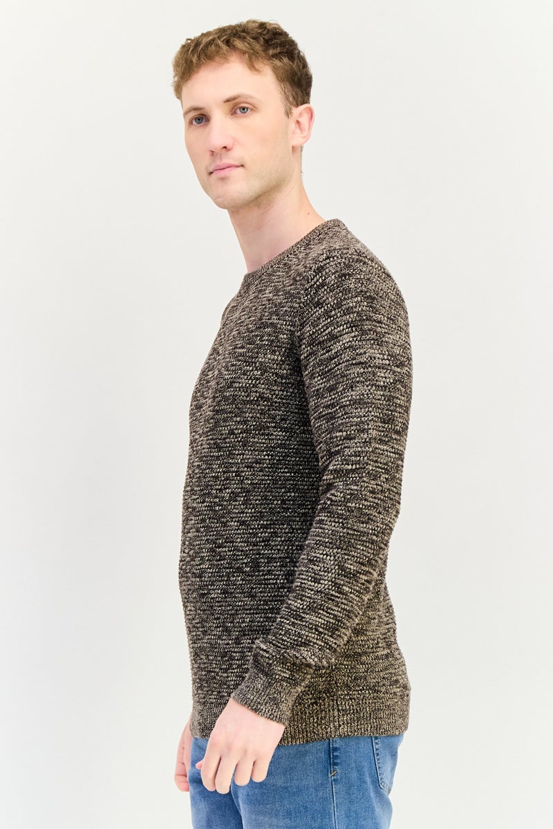 Selected Homme Men Crew Neck Long Sleeve Textured Sweater, Multicolor - Image 4