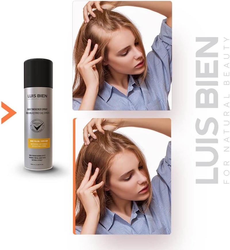 LUIS BIEN - Hair Corrector Spray - Thickening and Effective for Anti-Baldness - Dense Hair - 100ml (Black) - Image 4
