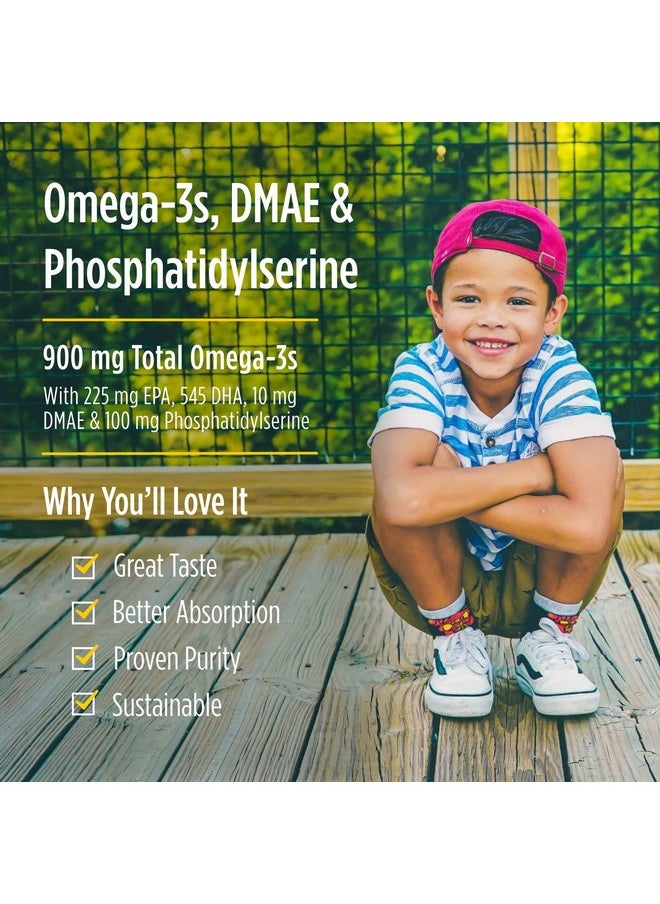 Nordic Naturals Omega Focus Jr., Lemon - 120 Mini Soft Gels - 900 mg Total Omega-3s with EPA, DHA, DMAE & Phosphatidylserine - Attention, Learning - Non-GMO - 30 Servings - pzsku/Z0E0DCB23D59EA56EE465Z/45/_/1739883235/6dc963de-ebe5-4825-a64c-23460d903992