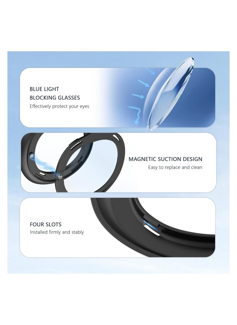 Excefore - Glasses Spacer Protector for Meta Quest 3, Blue Light Blocking Glasses for Oculus Quest 3, VR Protector Accessories Anti-Scratch Ring Prevent Eyeglass from Scratching for Meta Quest 3 - Image 1