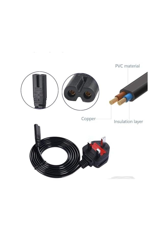 PROMASS promass 1.2m UK Plug Electric Power Cord 13A with 2Pin Connector Power Supply Lead Extension Cable  - Image 2