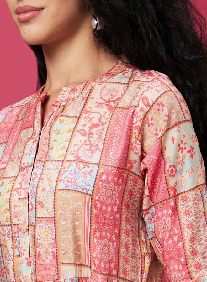 globus Patchwork Print Dress