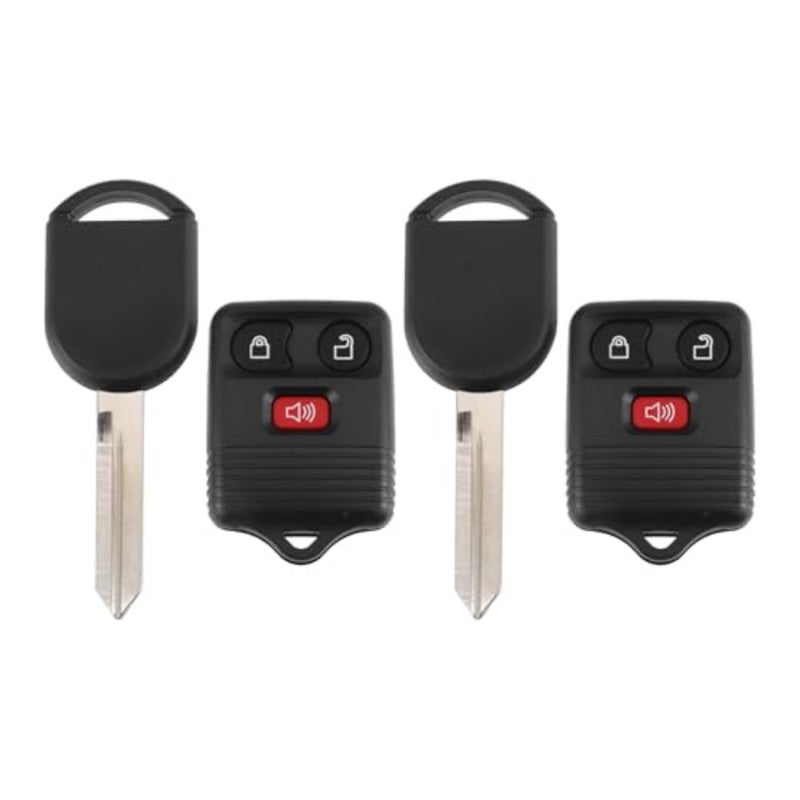 جهاز التحكم عن بعد للدخول بدون مفتاح Ford لـ F-150/F-250/F-350 2004-2010 وE-150/E-250 (2008-2014)، بلاستيك ABS، أسود، 3 أزرار، إشعال مرسل مستجيب 315 ميجاهرتز - Image 1