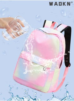 WAOKN Kids School Bags 3pcs Set Backpack with Lunch Bag and Pencil Case for Elementary Kindergarten Stylish Girls School Backpack with Galaxy Print Fits 15 Inch Laptop Insulated Lunch Bag for Boys and Kids  - Image 4