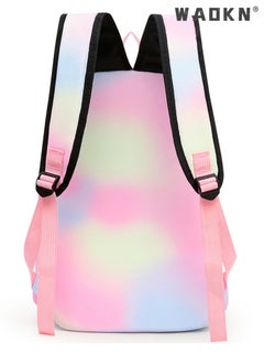 WAOKN Kids School Bags 3pcs Set Backpack with Lunch Bag and Pencil Case for Elementary Kindergarten Stylish Girls School Backpack with Galaxy Print Fits 15 Inch Laptop Insulated Lunch Bag for Boys and Kids  - Image 3