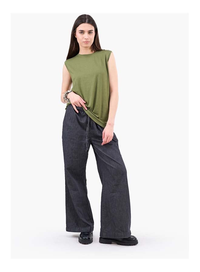 Clue Sleeveless Viscose T-Shirt - Image 4