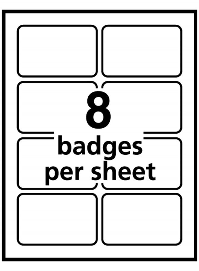 Avery Flexible Name Tag Stickers, White Rectangle Labels, 160 Removable Name Badges, 2-1/3" x 3-3/8" (8395) - Image 3