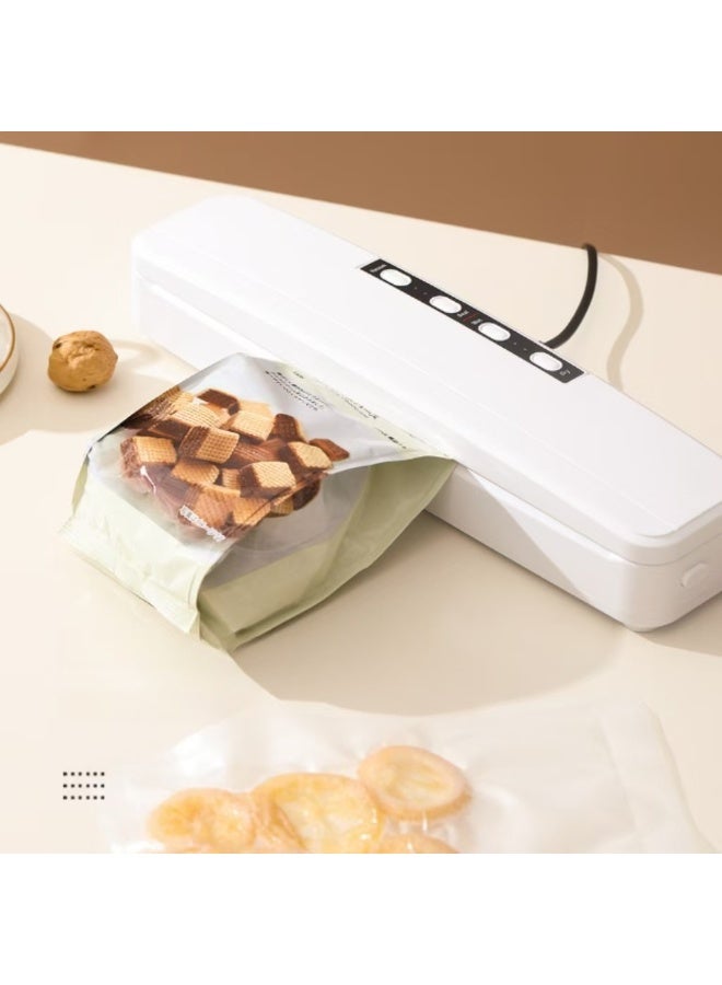 آلة تغليف الطعام بالتفريغ، آلة تغليف الأكياس المنزلية الصغيرة الجديدة لحفظ النضارة (أبيض) - Image 5