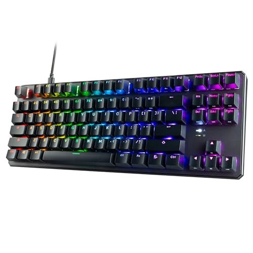 TECWARE Phantom+ 87 Key Mechanical Gaming Keyboard, RGB led, TKL 75% Keyboard, Thocky Sounding, Wraith Red Switch - Image 1