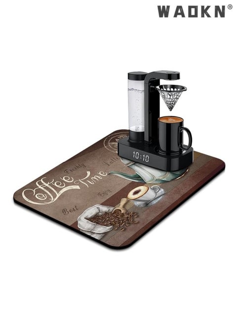 آلة القهوة المنزلية أعلى الجدول حصيرة ، أدوات المائدة وسادة التجفيف ، القهوة بار الديكور ، آلة القهوة وسادة ، امتصاص الماء ، قابل للغسل ، مطبخ أعلى الجدول وسادة التجفيف