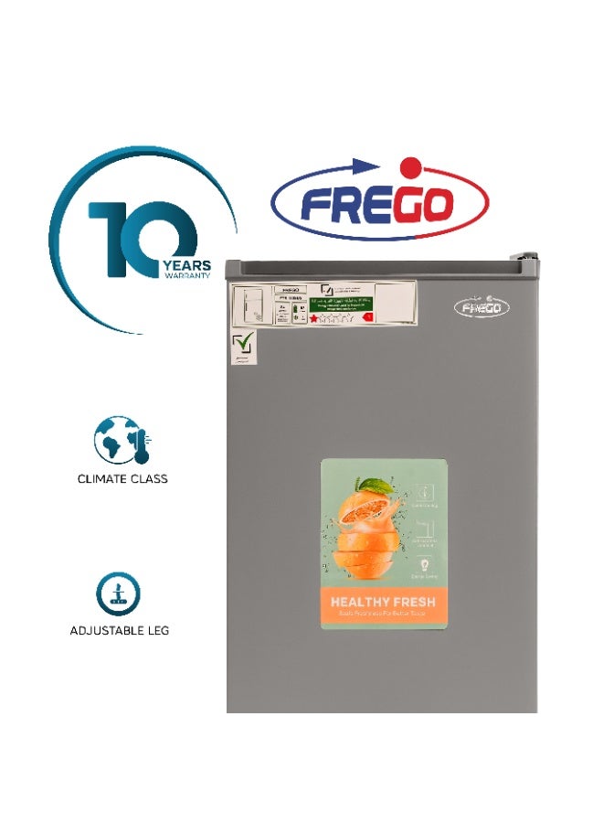 Frego 120L Single Door Refrigerator | Powerful GMCC Compressor | Grey - Image 3
