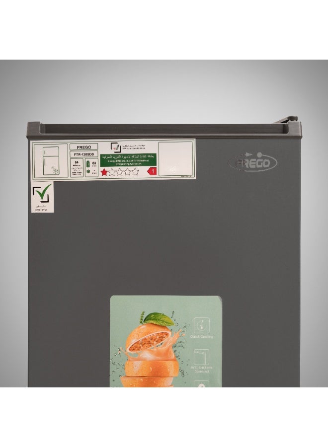 Frego 120L Single Door Refrigerator | Powerful GMCC Compressor | Grey - Image 5