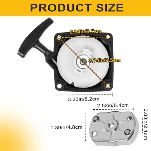 Podoy Recoil Pull Starter with Claw Pawl Cog Compatible with ATV Pocket Dirt Bike Scooter Chopper 33cc 43cc 47cc 49cc 50cc - Image 4