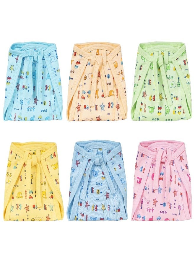 4NEWBIES New Born Baby's Cotton Cloth Langot for New Born 0 to 6 Months Newborn Baby Cloth Diapers, Nappy for Baby Girl and Baby Boy U Shaped Washable and Reusable Nappies Multicolor (Nappy Pack of 30) - Image 1
