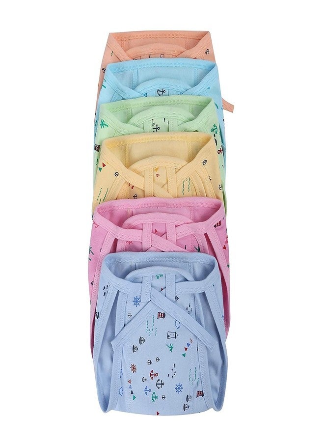 4NEWBIES New Born Baby's Cotton Cloth Langot for New Born 0 to 6 Months Newborn Baby Cloth Diapers, Nappy for Baby Girl and Baby Boy U Shaped Washable and Reusable Nappies Multicolor (Nappy Pack of 30) - Image 5