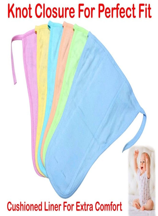 4NEWBIES New Born Baby's Cotton Cloth Langot for New Born 0 to 6 Months Newborn Baby Cloth Diapers, Nappy for Baby Girl and Baby Boy U Shaped Washable and Reusable Nappies Multicolor (Nappy Pack of 30) - Image 4