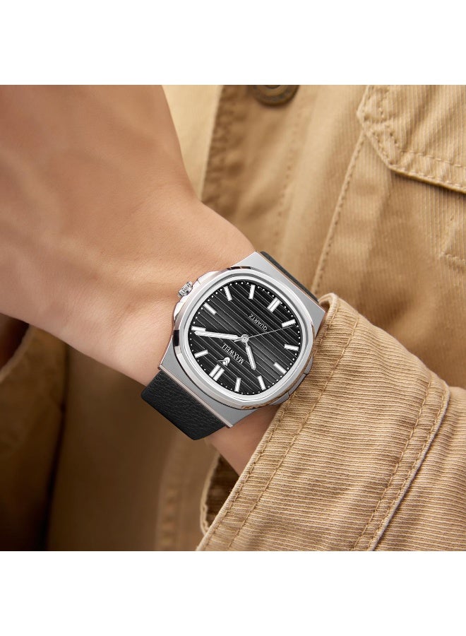 ساعة رجالية جلد من ماركة ماكسويل الأصلي