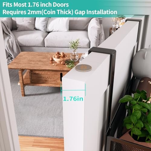 HapiRm Over The Door Hanger with Coat Hooks and 2 Baskets, Rustproof & Waterproof Over The Door Hooks, Storage Organizer for Hats, Bathroom, Kitchen, Bedroom-Black (for 1.76in Doors) - Image 4