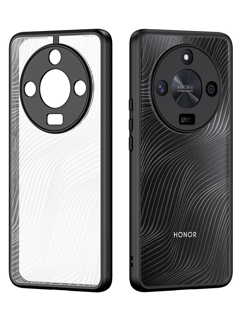 DUX DUCIS - DUX DUCIS Aimo Case Anti-Yellowing Clear [Hard PC Back & Soft TPU Bumper] Shockproof Protective Phone Case Cover compatible with Honor X9B (Black) - Image 1