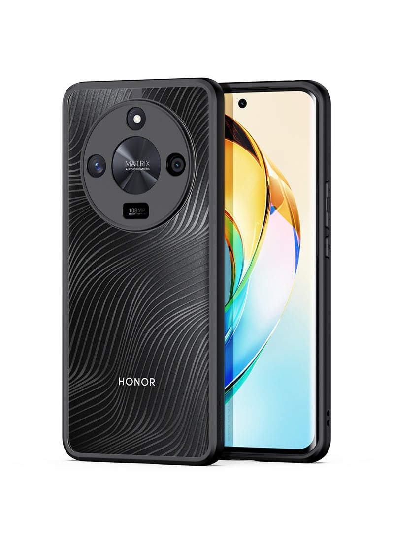 DUX DUCIS - DUX DUCIS Aimo Case Anti-Yellowing Clear [Hard PC Back & Soft TPU Bumper] Shockproof Protective Phone Case Cover compatible with Honor X9B (Black) - Image 1