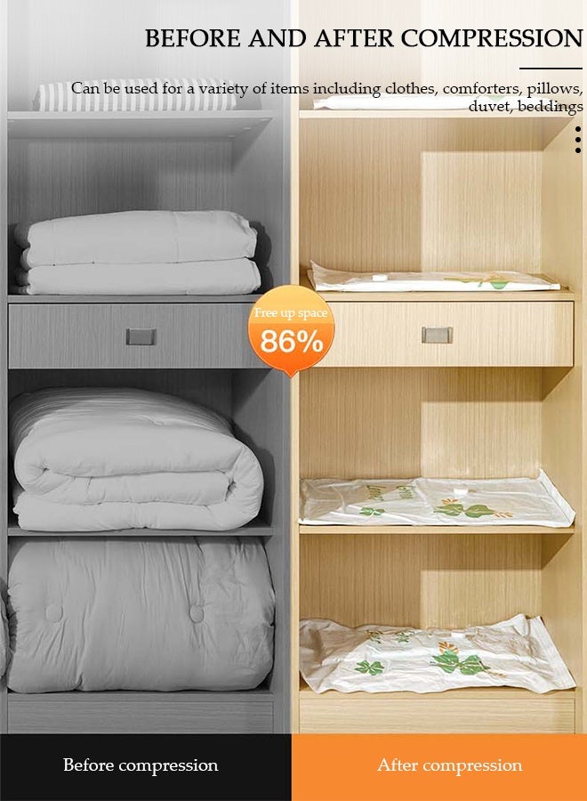 DUNISO Combo Vacuum Storage Bag with Electric Pump, 4 Pack(1Jumbo + 1 Large + 1Medium + 1 Small) of Reusable Compression Bags, Double Zip Seal Special-Grip Clip,Travel Vacuum Sealer Bags, Rapid Vacuum for Clothes, Mattress, Blanket, Pillows Compression and Travelling - Image 4