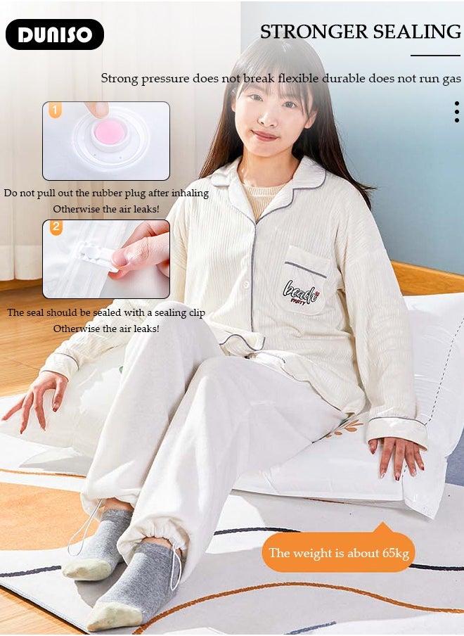 DUNISO - Combo Vacuum Storage Bag with Electric Pump, 4 Pack(1Jumbo + 1 Large + 1Medium + 1 Small) of Reusable Compression Bags, Double Zip Seal Special-Grip Clip,Travel Vacuum Sealer Bags, Rapid Vacuum for Clothes, Mattress, Blanket, Pillows Compression and Travelling - Image 1